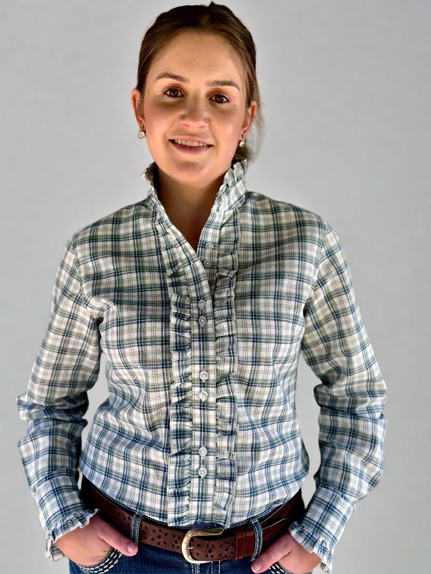 Tiarne - Long Sleeve Collared Shirt WITH Ruffles