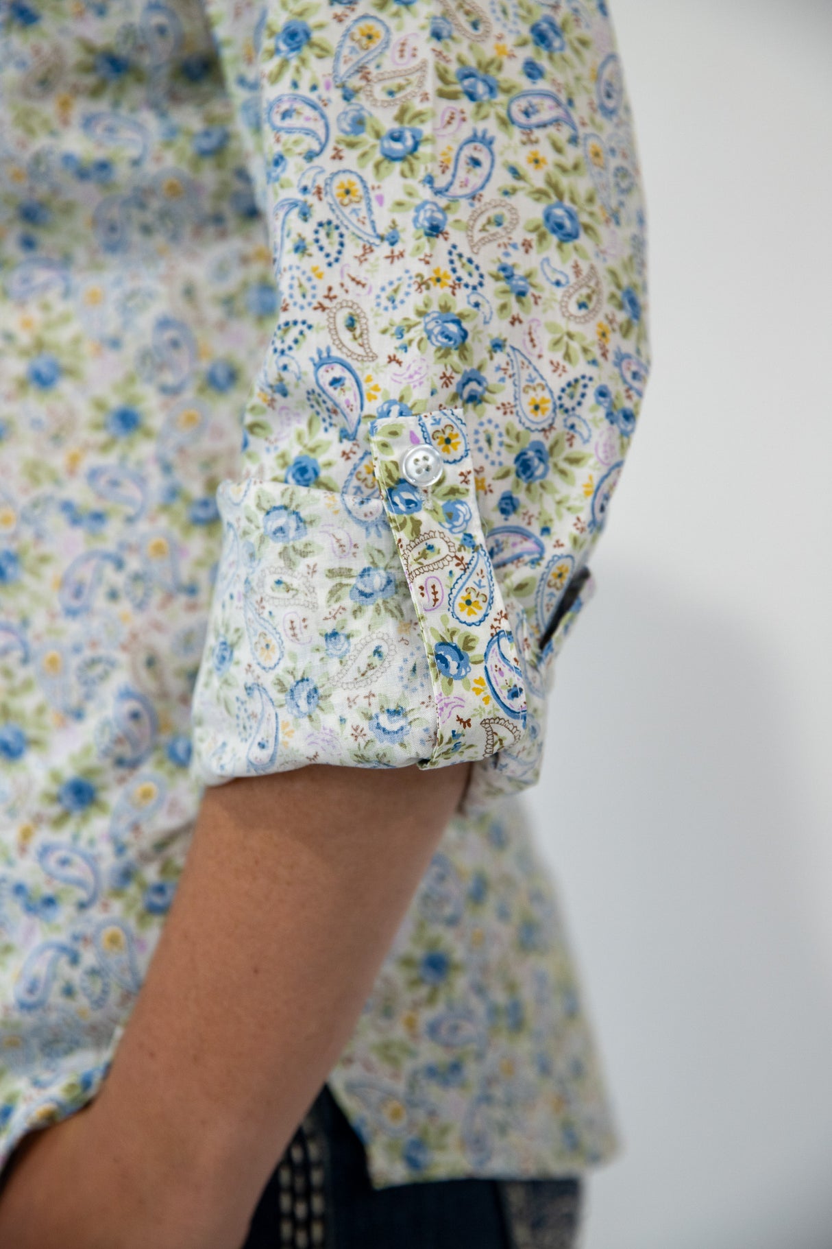 Debbie - Collared Long Sleeve Cotton Shirt