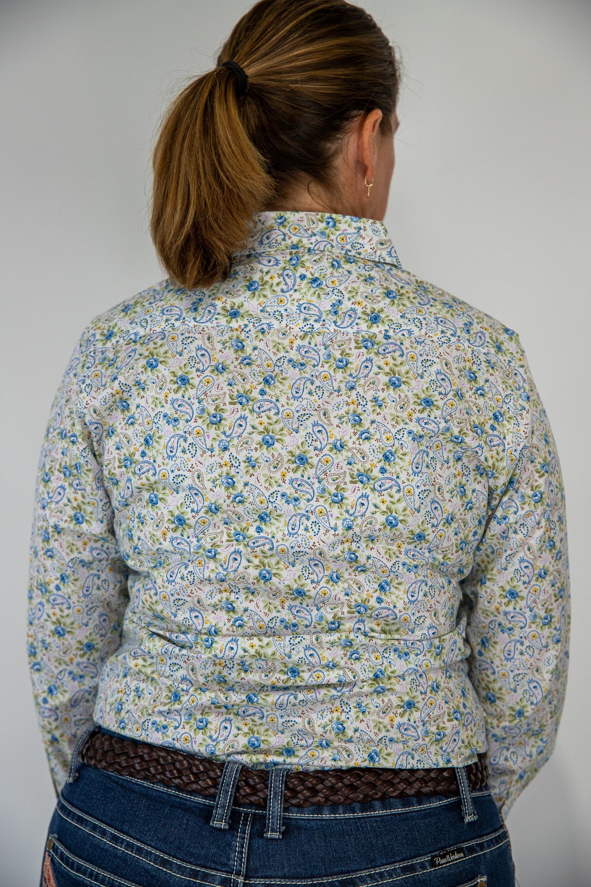 Debbie - Collared Long Sleeve Cotton Shirt