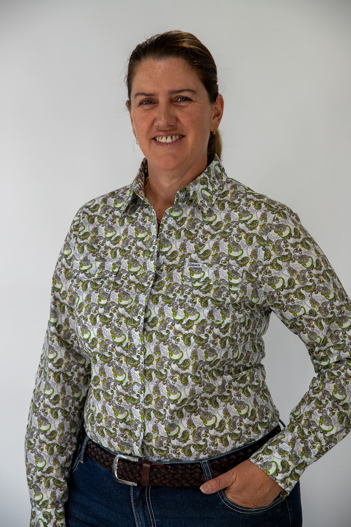 Erica - Collared Long Sleeve Cotton Shirt