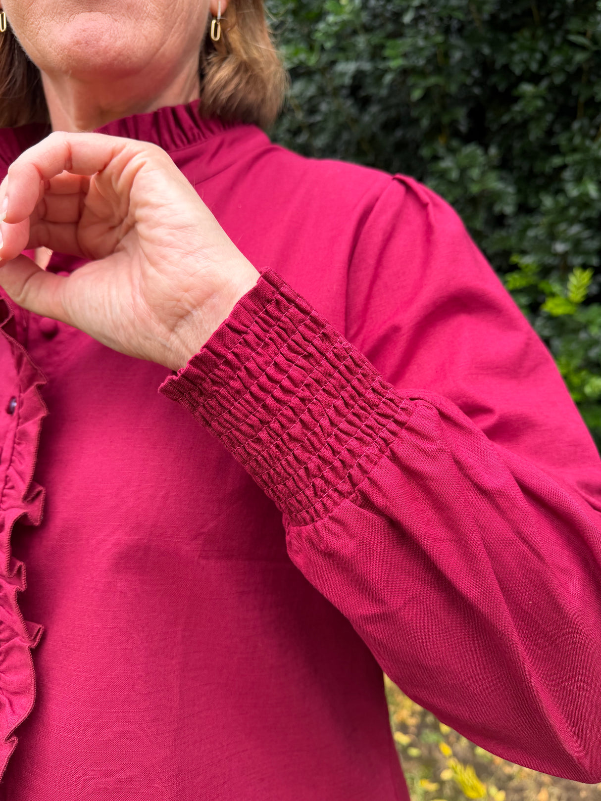 Elise - Deep Red Blouse
