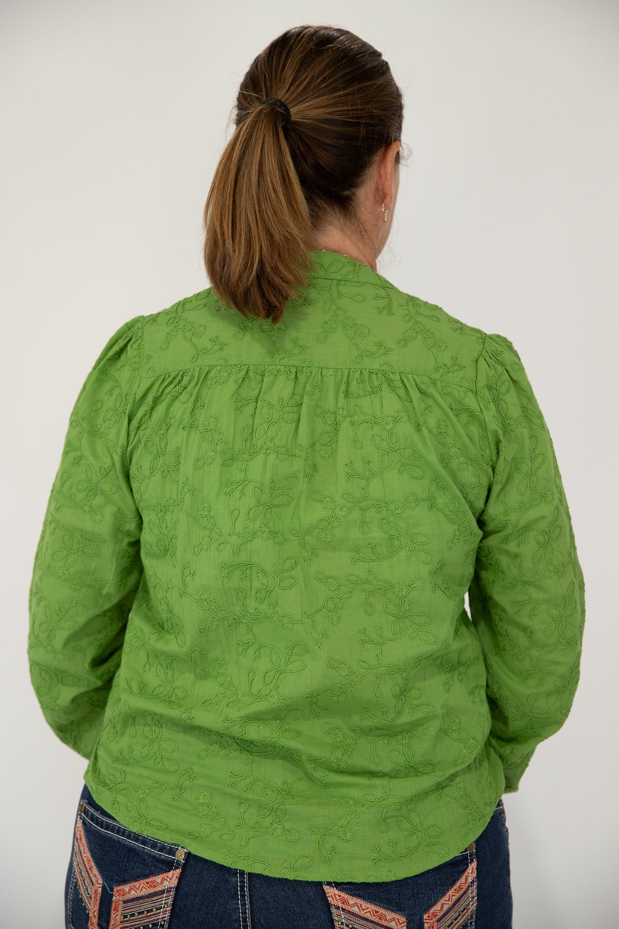 Gabby - Long Sleeve Cotton Blouse