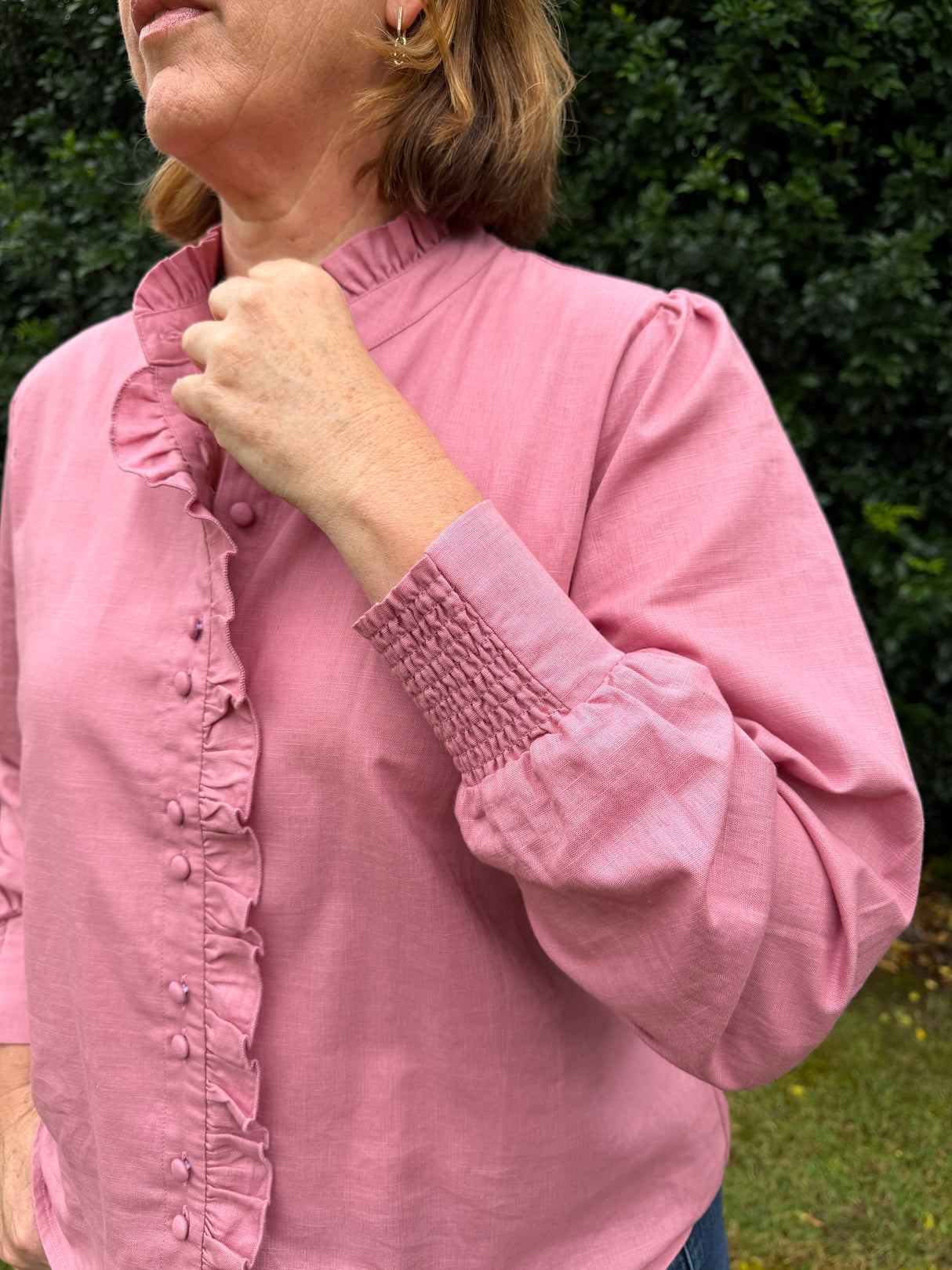 Elise - Deep Red Blouse