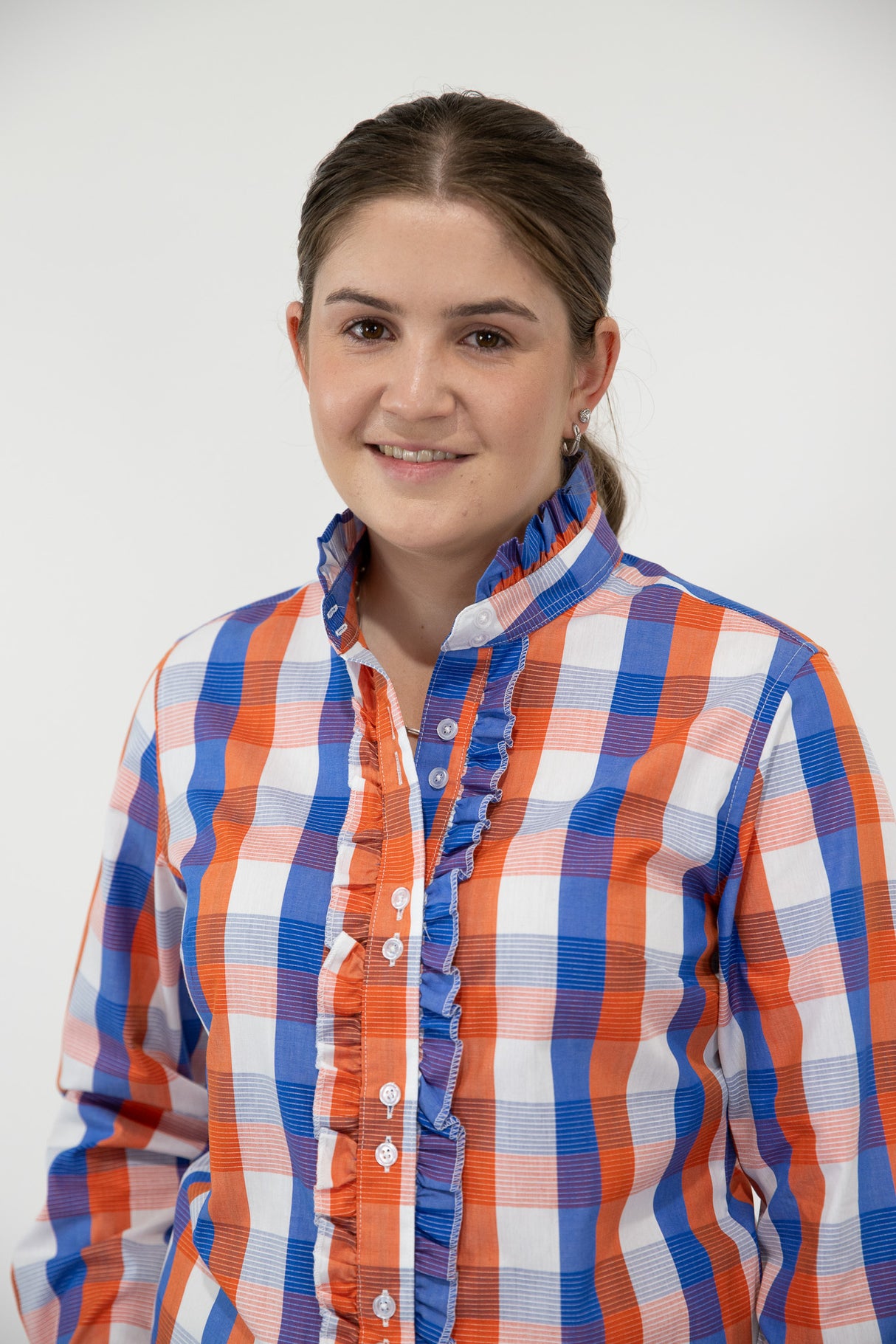 Chloe - Long Sleeve Collared Shirt WITH Ruffles