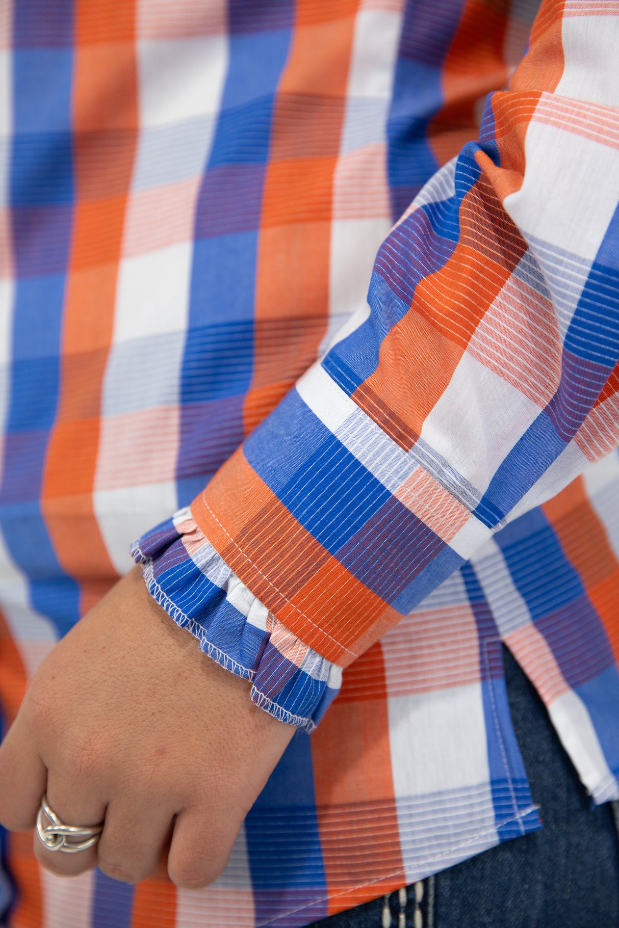 Chloe - Long Sleeve Collared Shirt WITH Ruffles