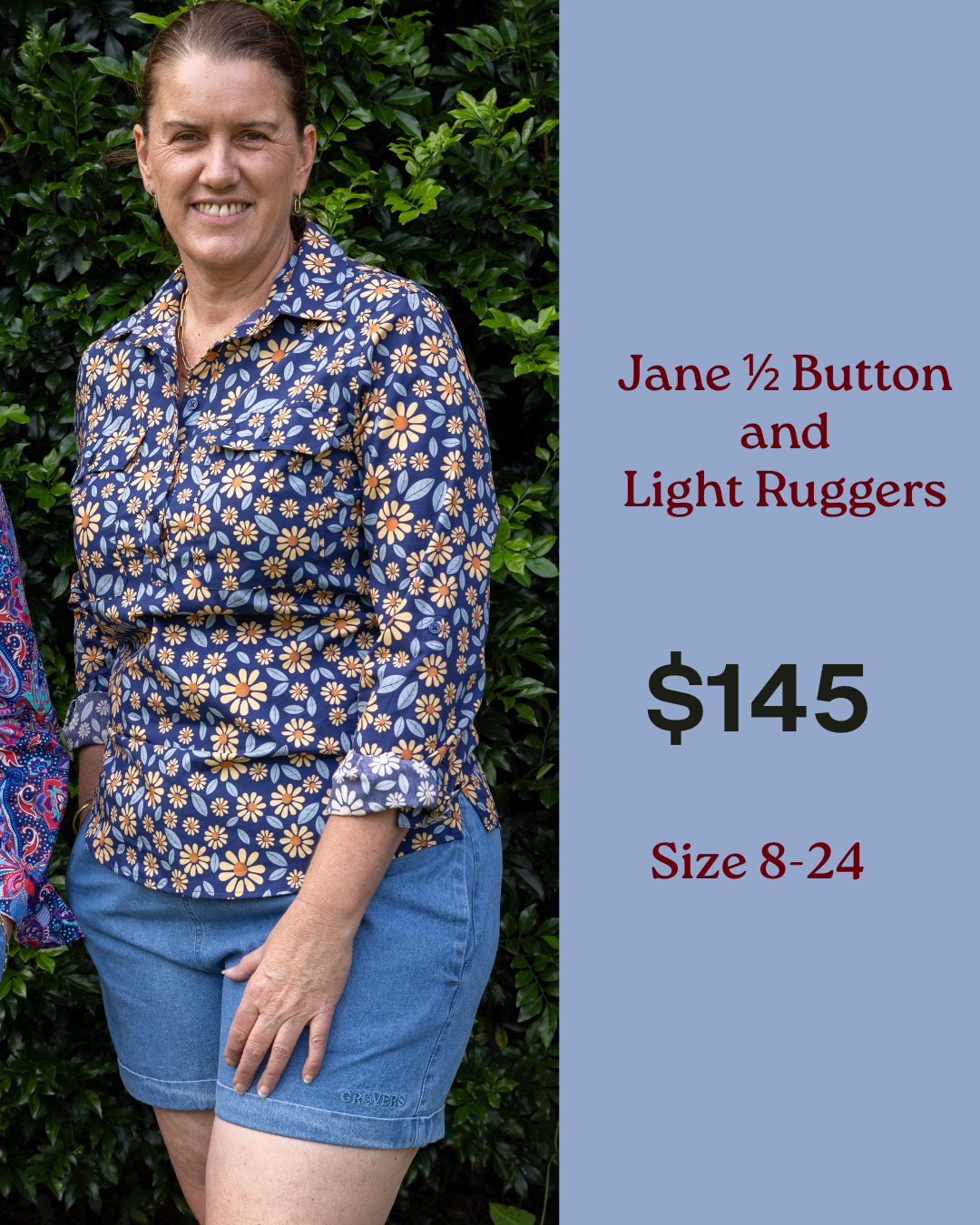 Jane 1/2 Button + Light Ruggers