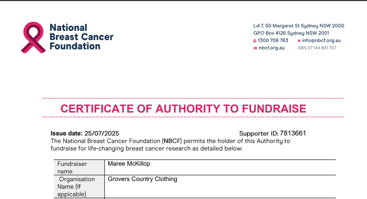 Breast Cancer Awareness Cotton Pyjamas