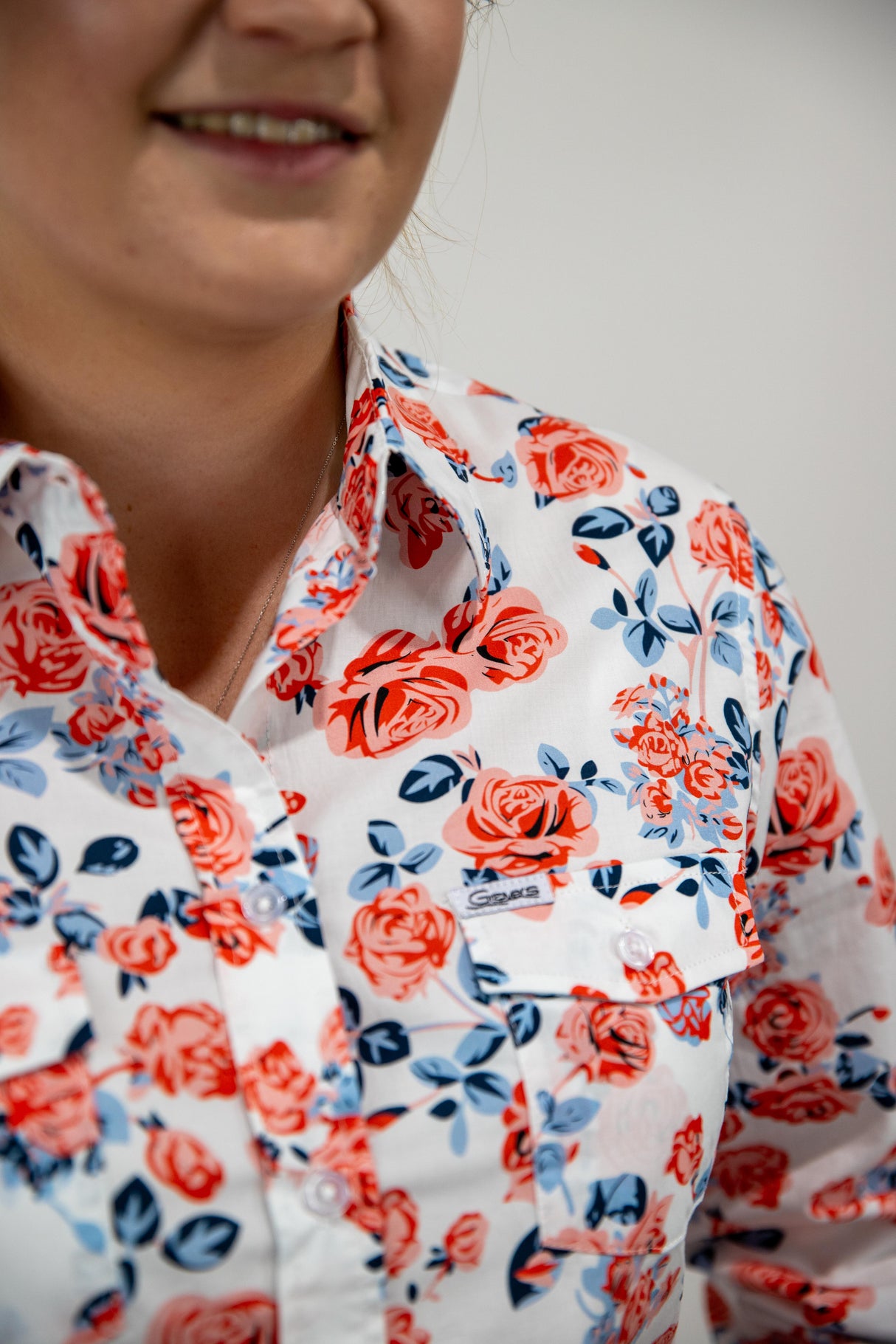 Maureen - Collared Long Sleeve Cotton Shirt