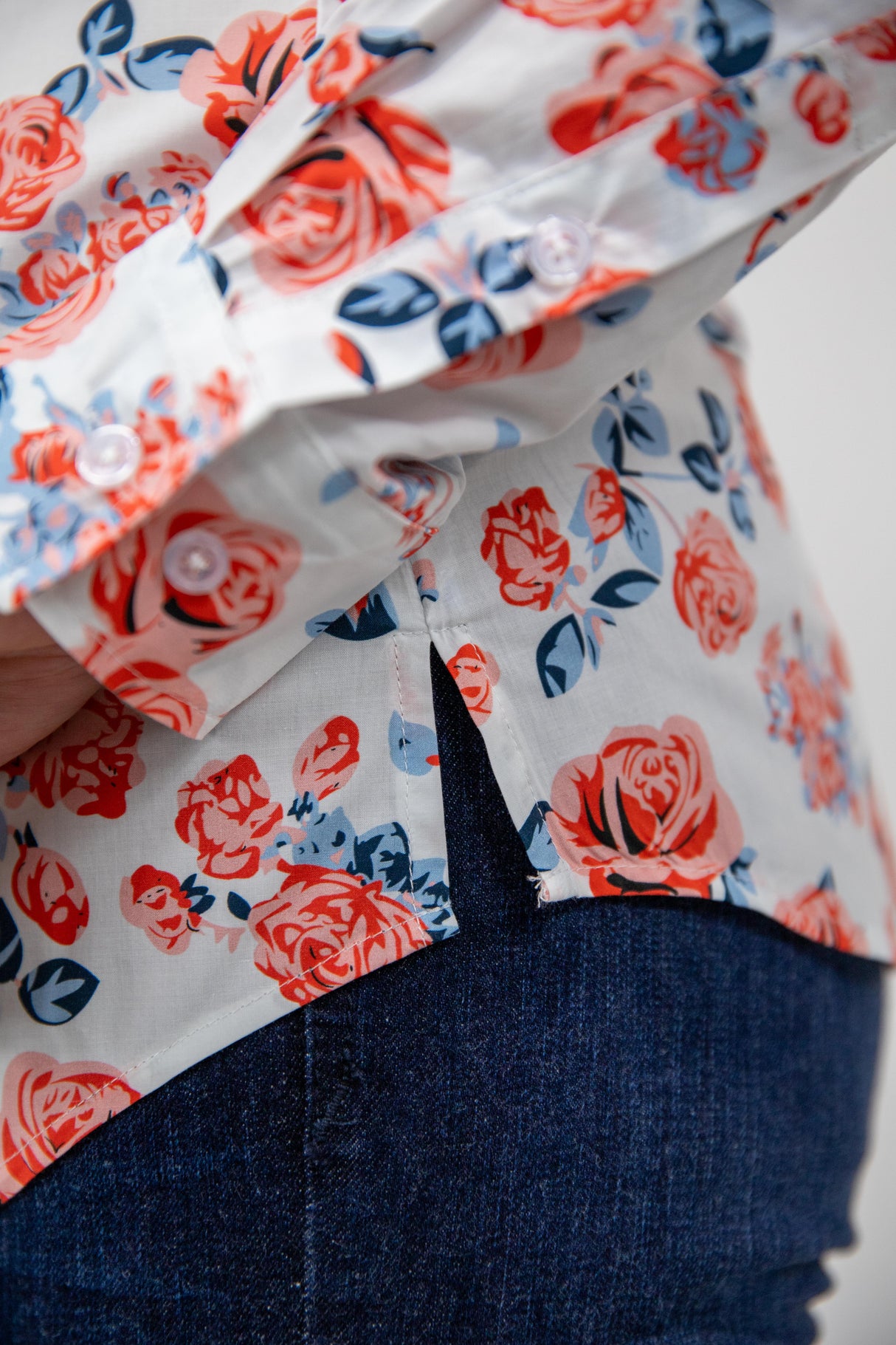 Maureen - Collared Long Sleeve Cotton Shirt