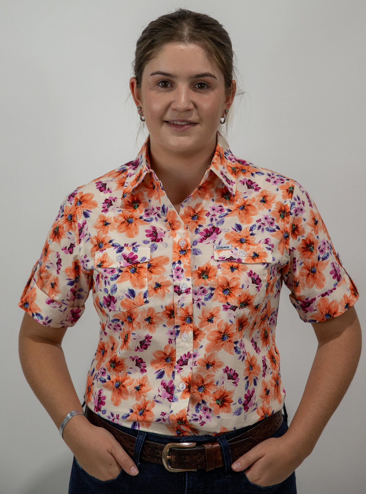 Kelsey - SHORT Sleeve Cotton Shirt