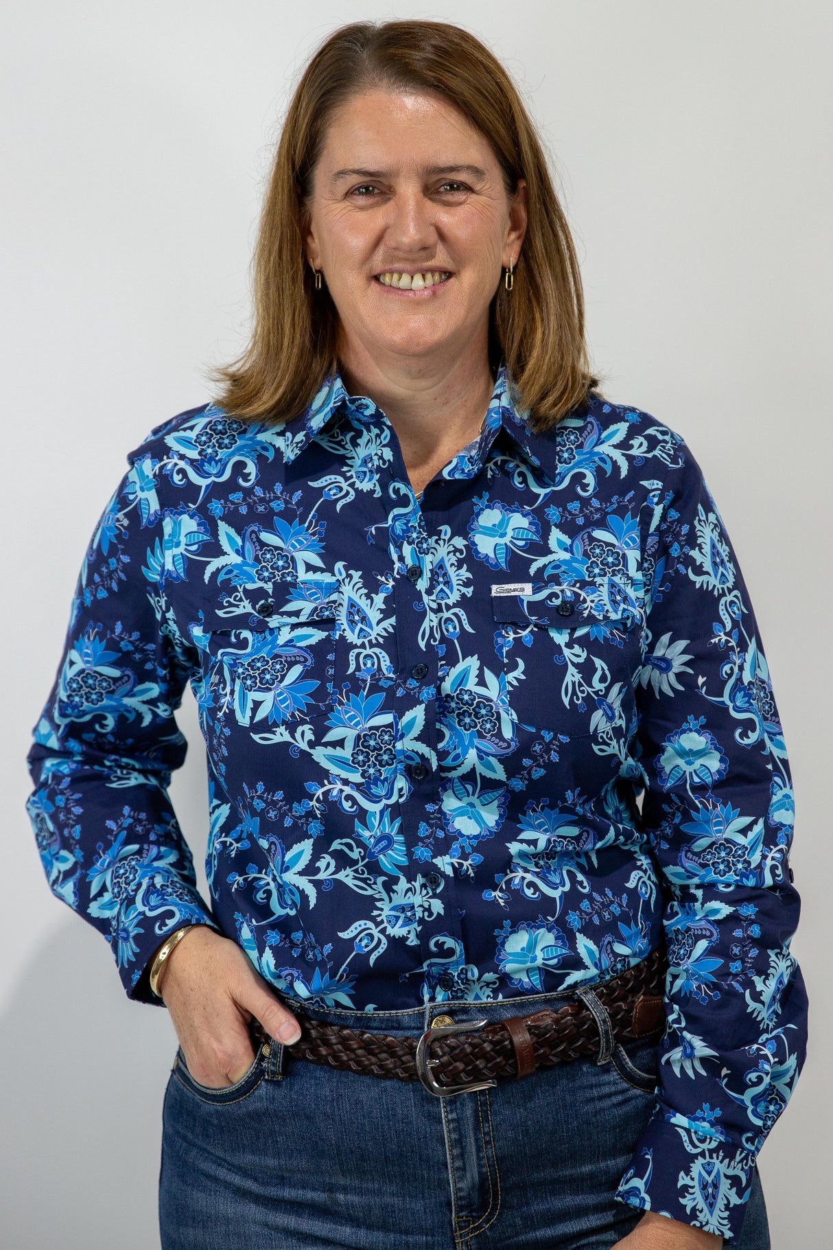 Jacinta - Collared Long Sleeve Cotton Shirt