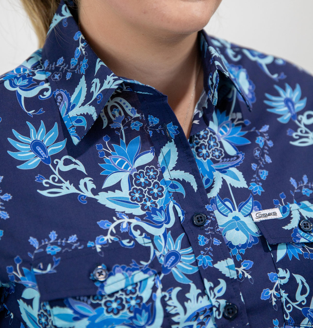 Jacinta - Collared Long Sleeve Cotton Shirt