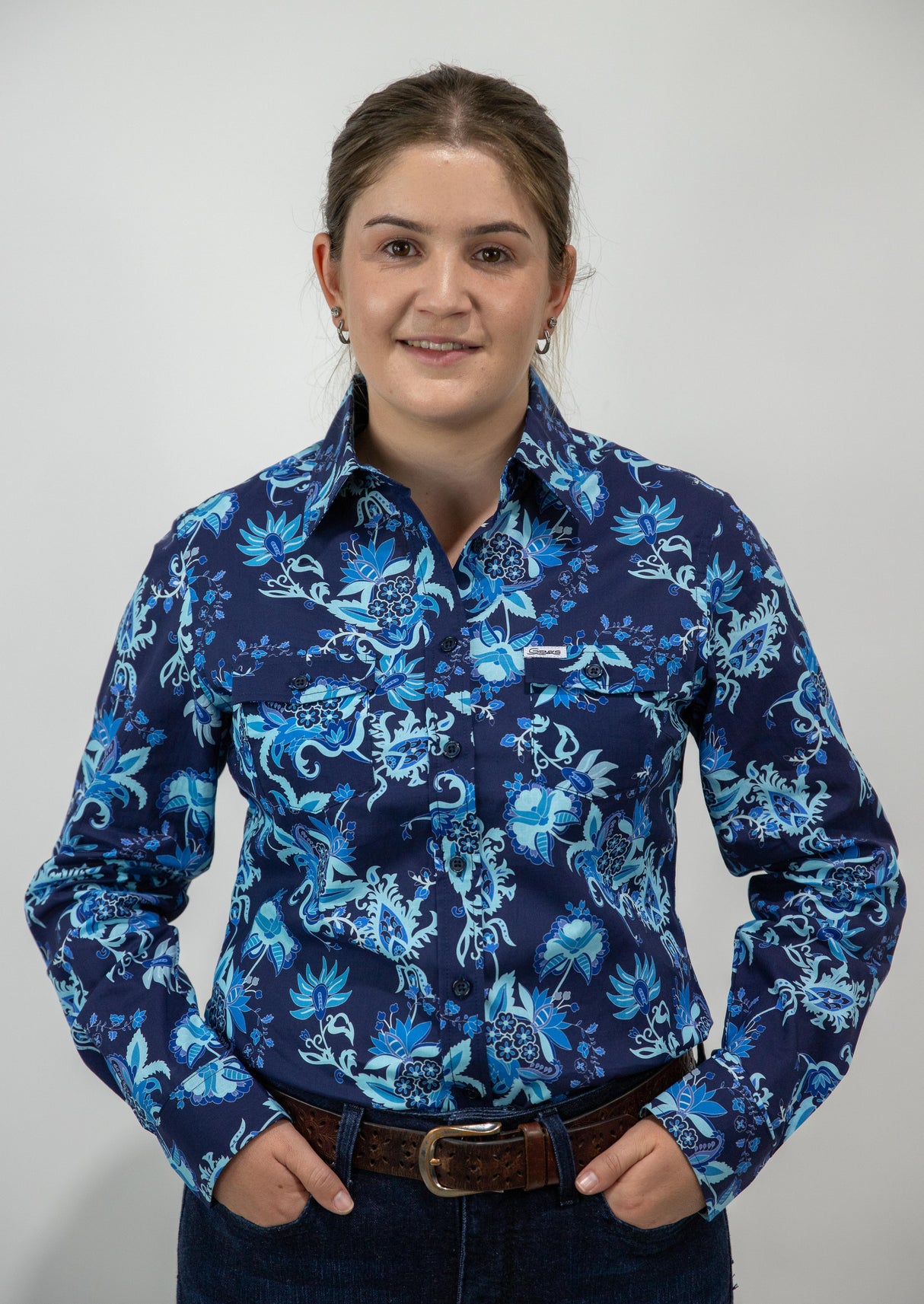 Jacinta - Collared Long Sleeve Cotton Shirt