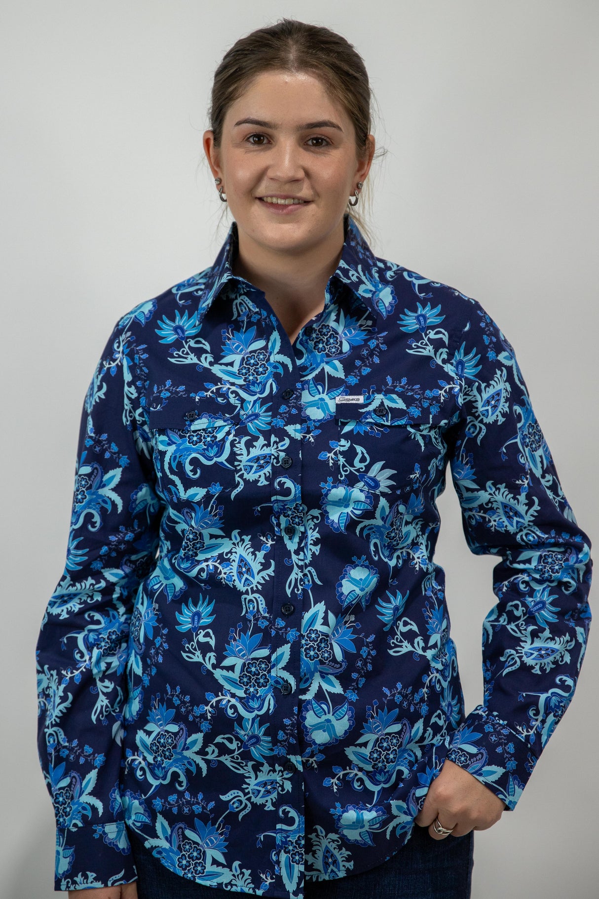 Jacinta - Collared Long Sleeve Cotton Shirt