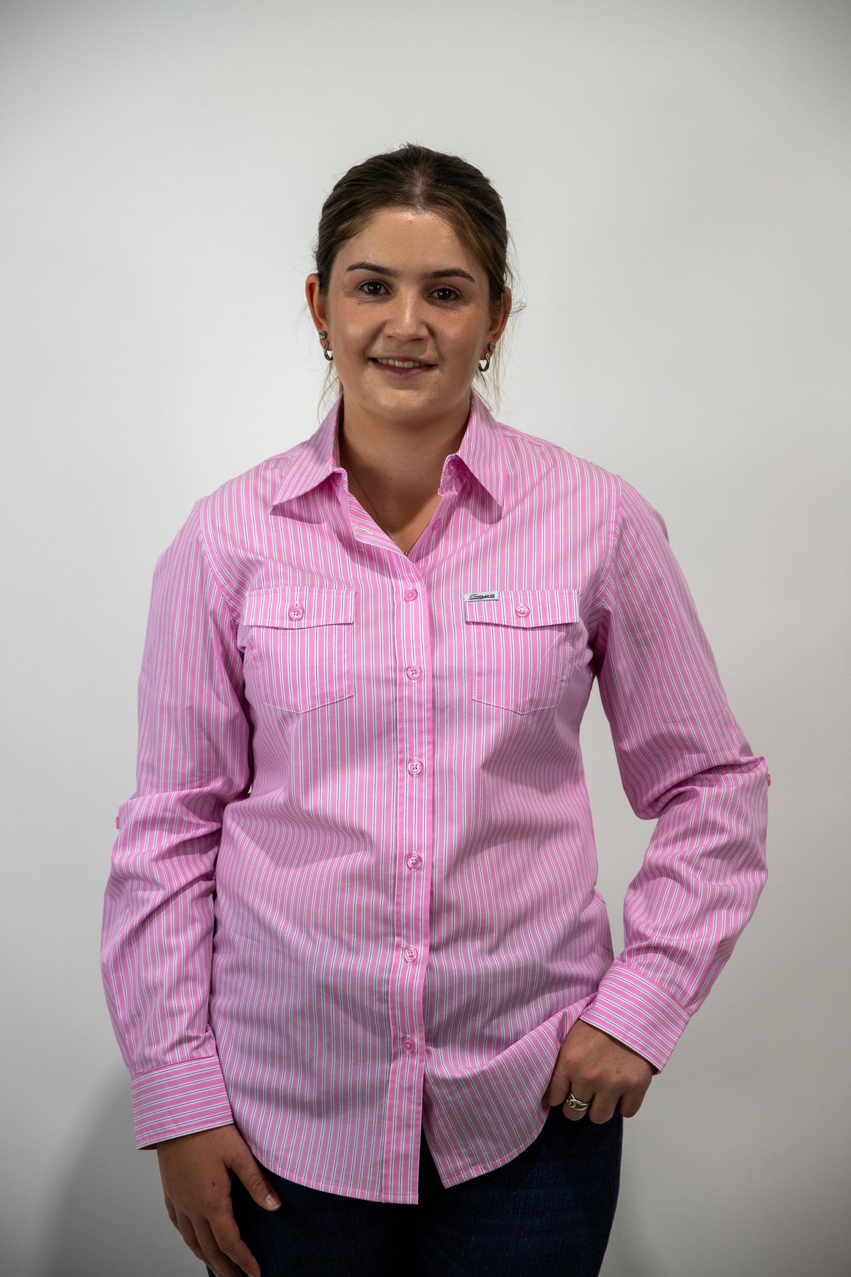 Lilly - Collared Long Sleeve Cotton Shirt