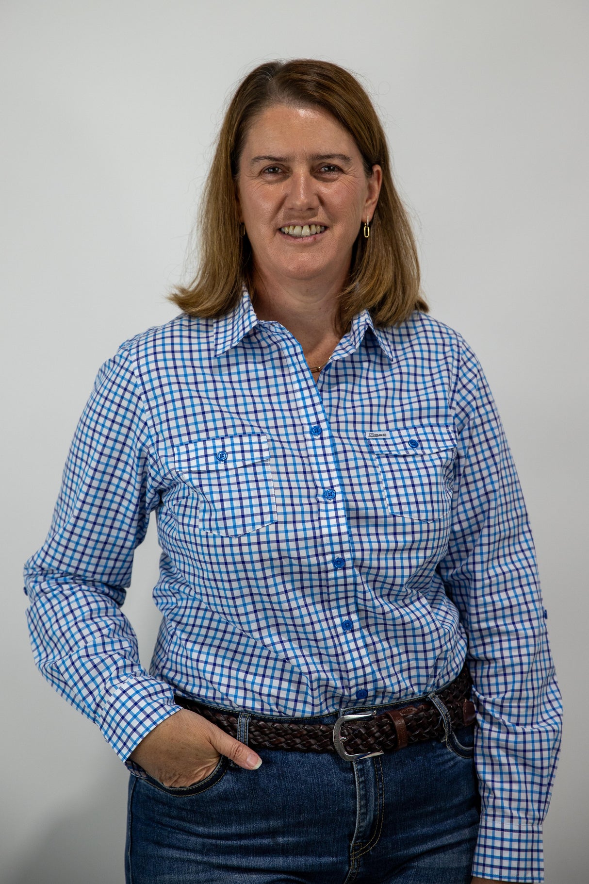 Kim - Collared Long Sleeve Cotton Shirt