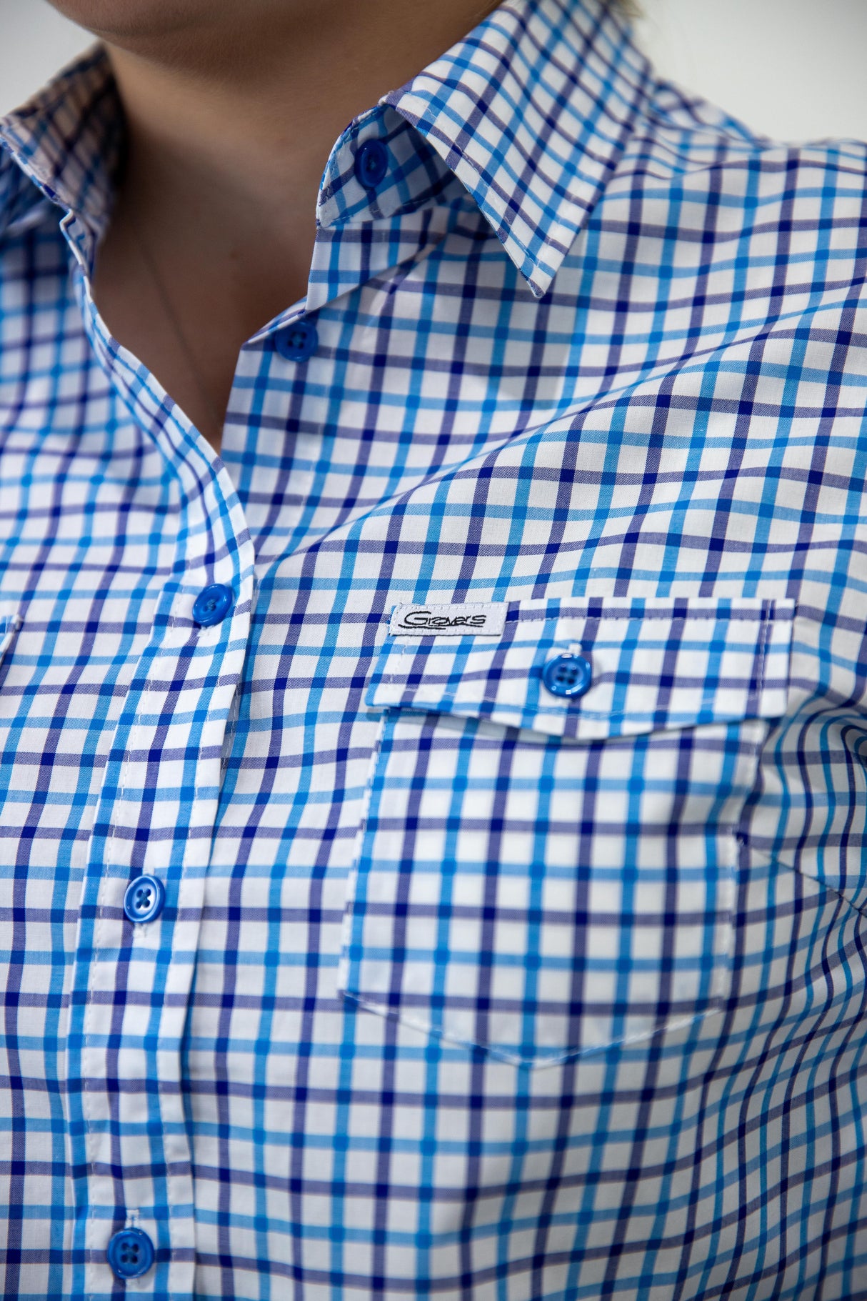 Kim - Collared Long Sleeve Cotton Shirt