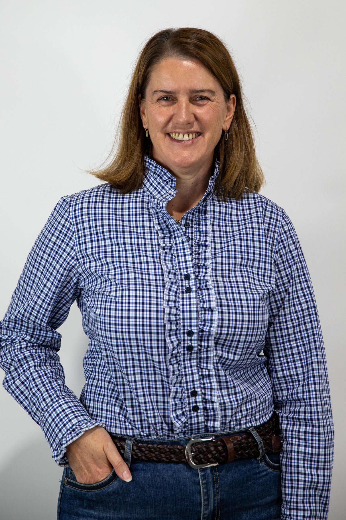 Felicity - Long Sleeve Collared Shirt WITH Ruffles