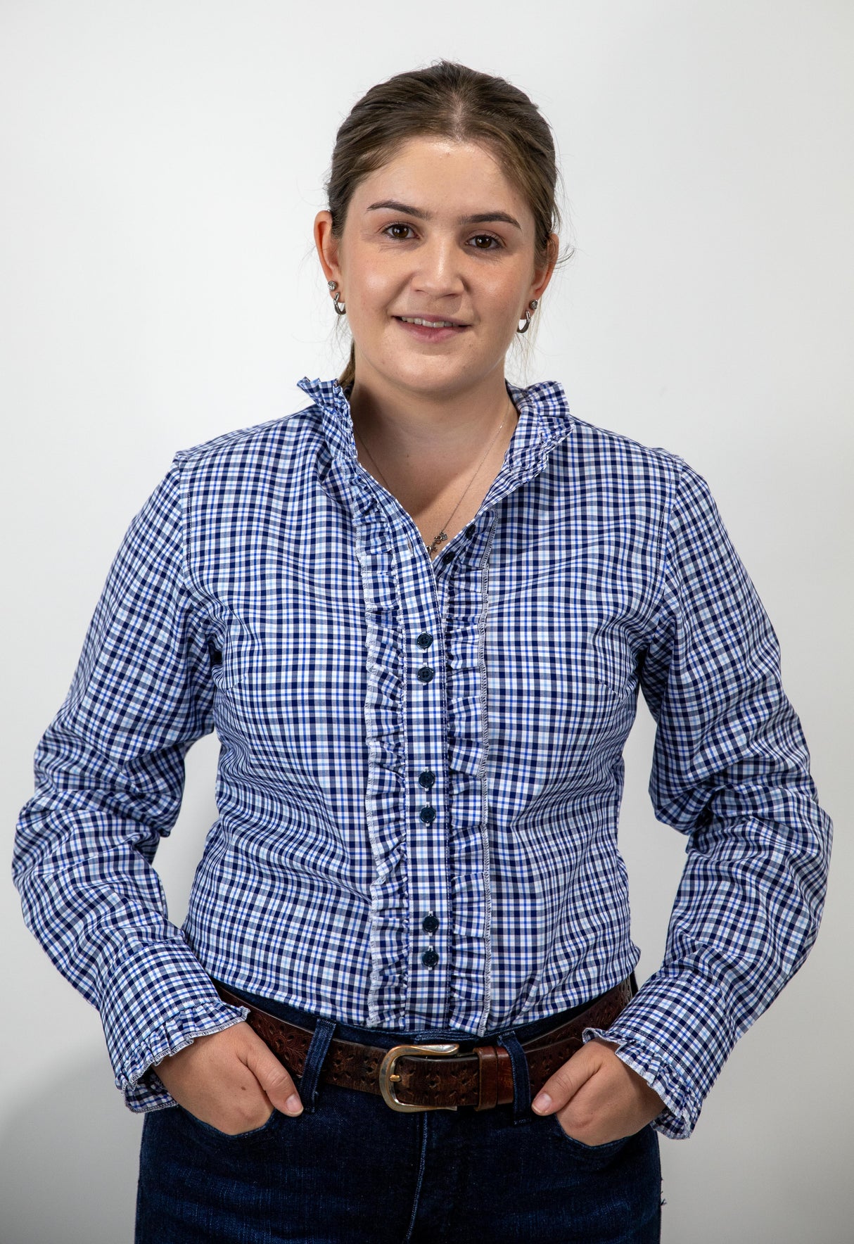 Felicity - Long Sleeve Collared Shirt WITH Ruffles