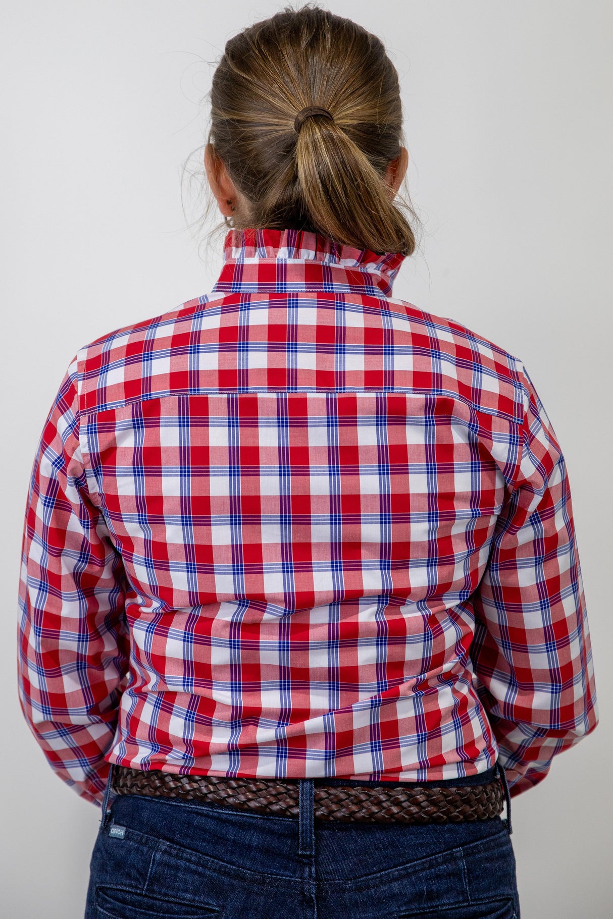 Rebecca - Long Sleeve Collared Shirt WITH Ruffles