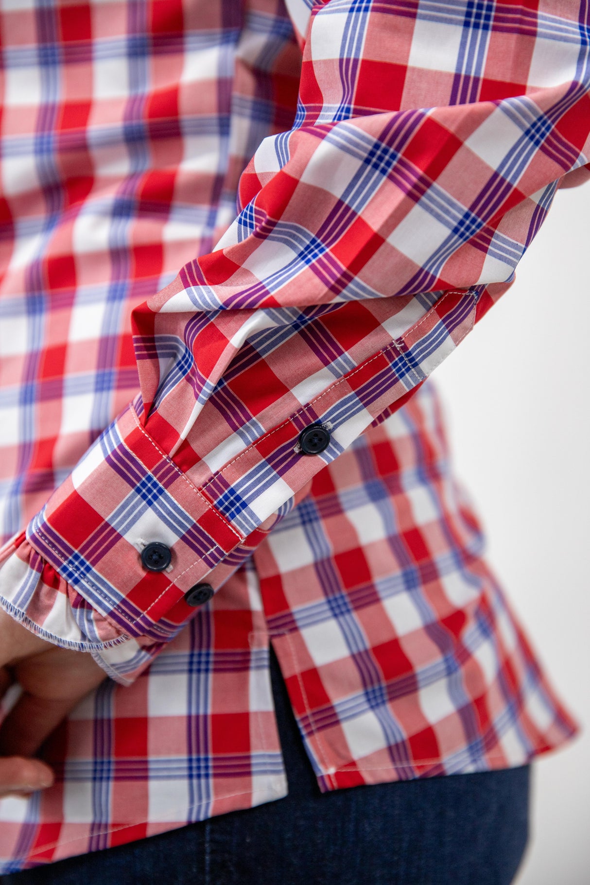 Rebecca - Long Sleeve Collared Shirt WITH Ruffles