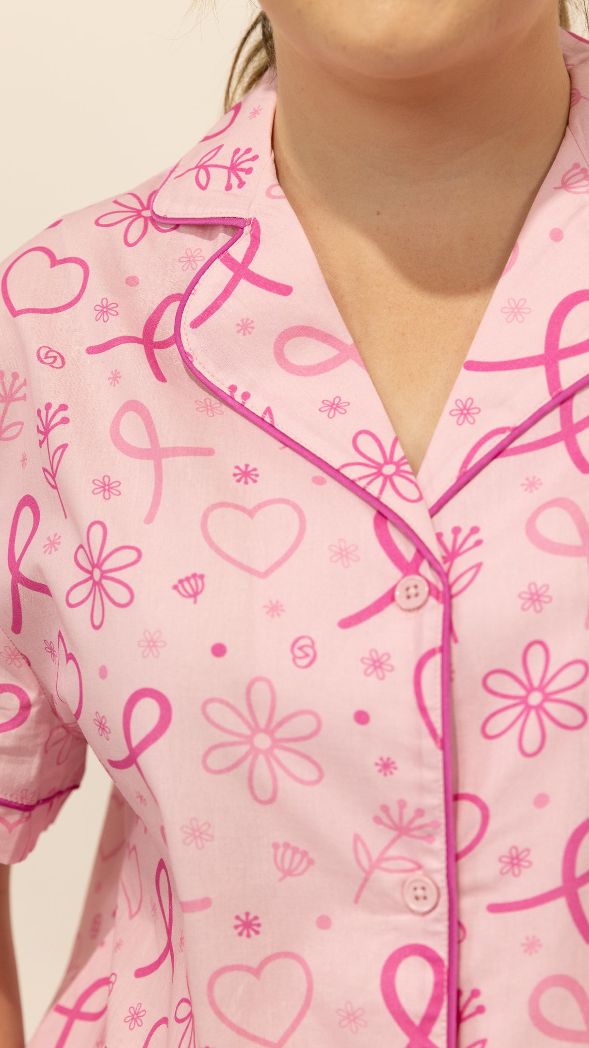 Breast Cancer Awareness Cotton Pyjamas