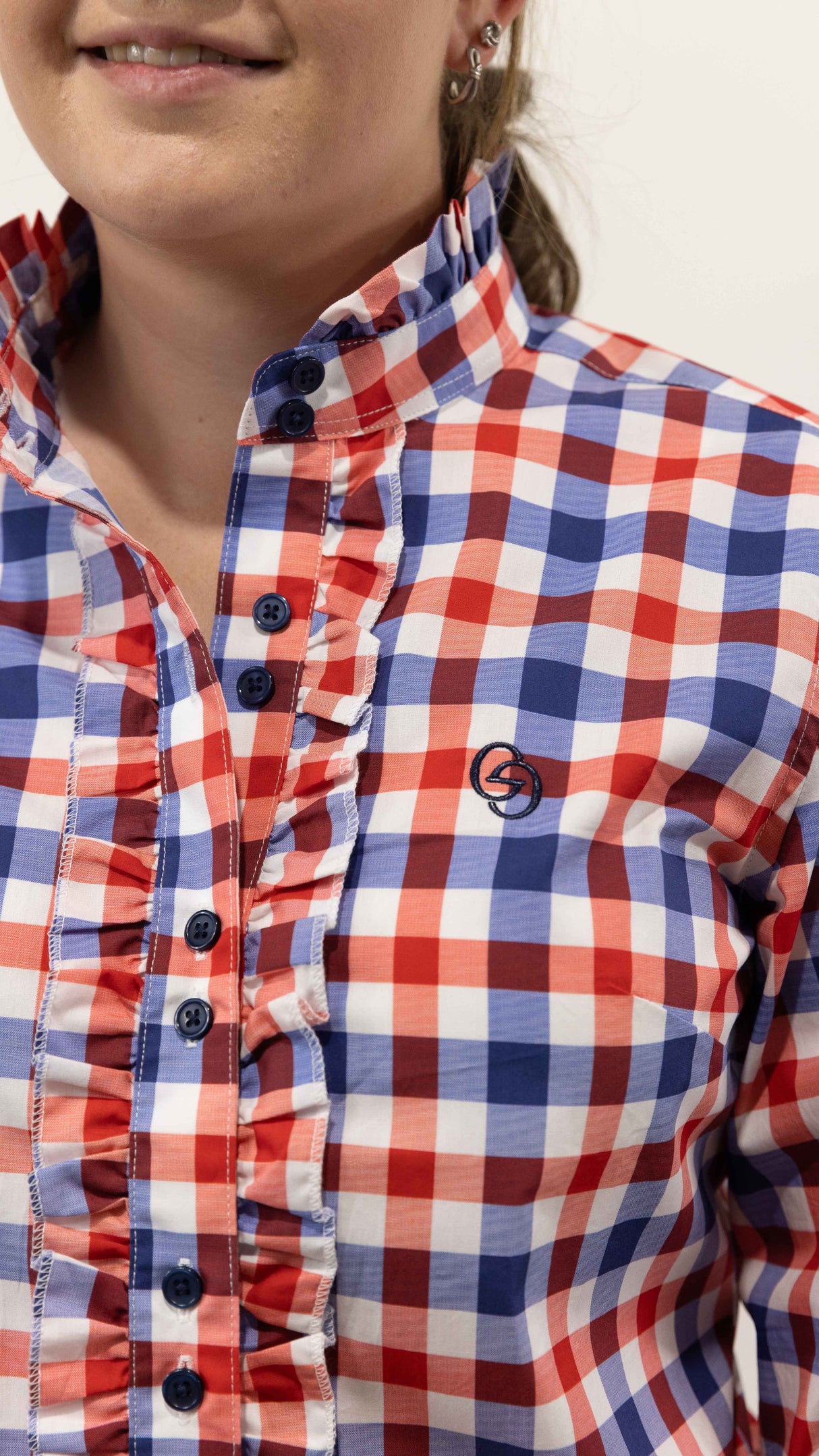 Cadence - Long Sleeve Collared Shirt WITH Ruffles