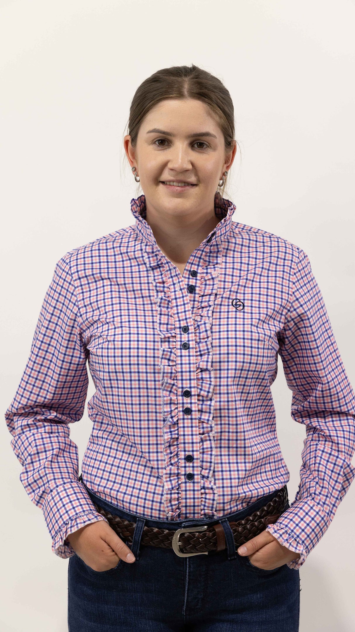 Petrina - Long Sleeve Collared Shirt WITH Ruffles