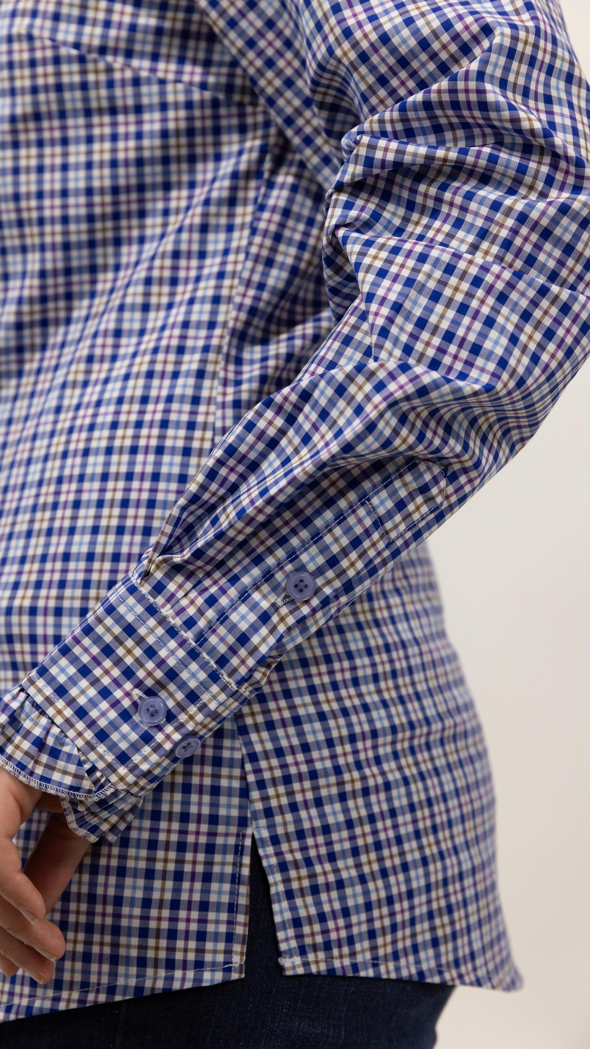 Sarah - Long Sleeve Collared Shirt WITH Ruffles