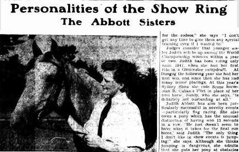 Historical Article - Abbott sisters from Dungog, NSW 1951