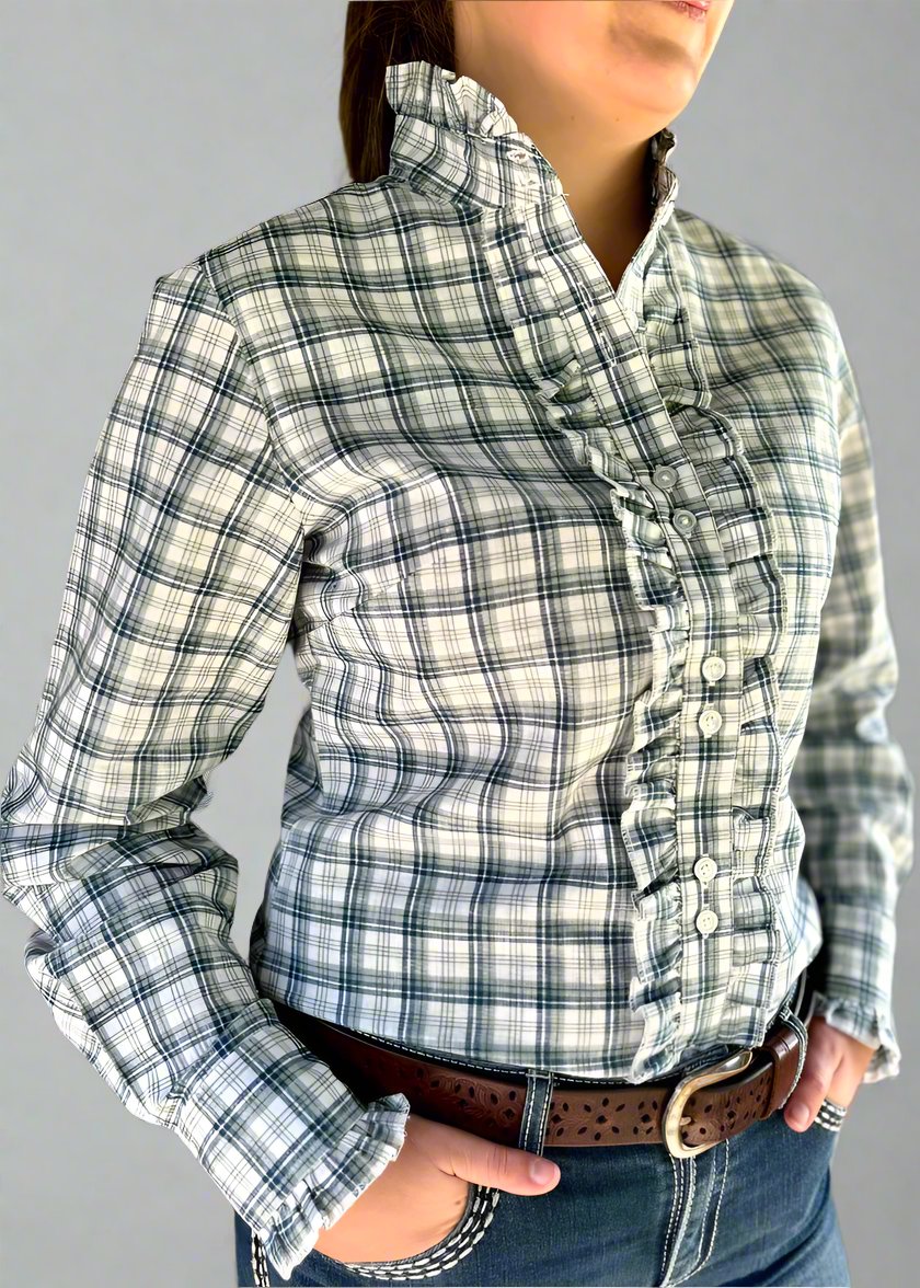 Tiarne - Long Sleeve Collared Shirt WITH Ruffles