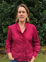 Elise - Deep Red Blouse