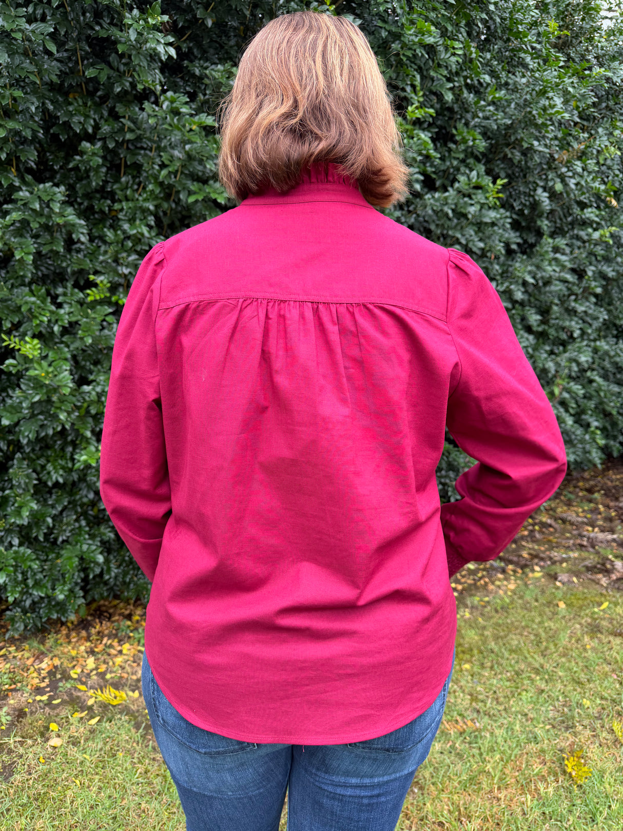 Elise - Deep Red Blouse