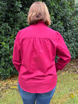 Elise - Deep Red Blouse