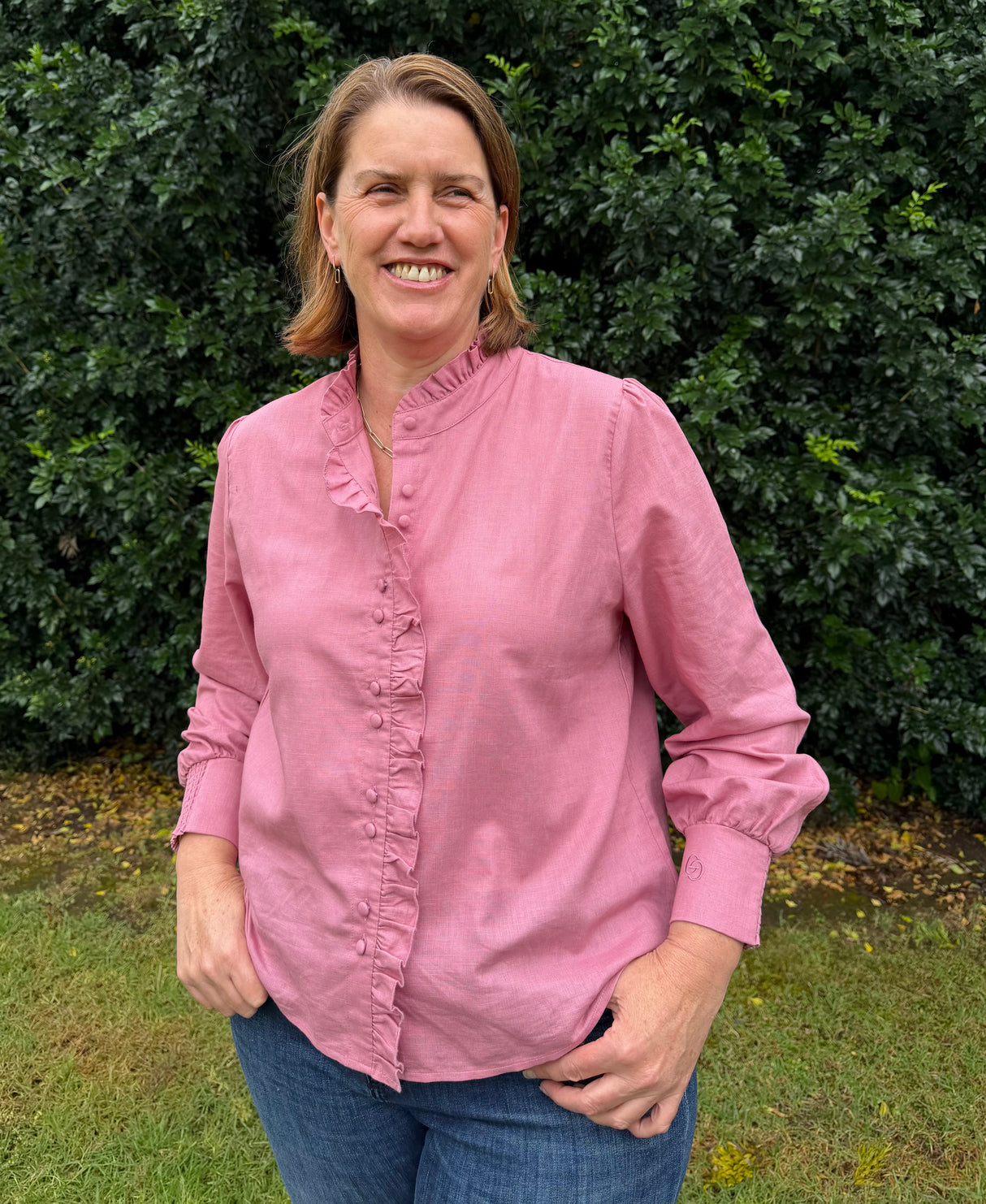 Elise - Navy Blouse