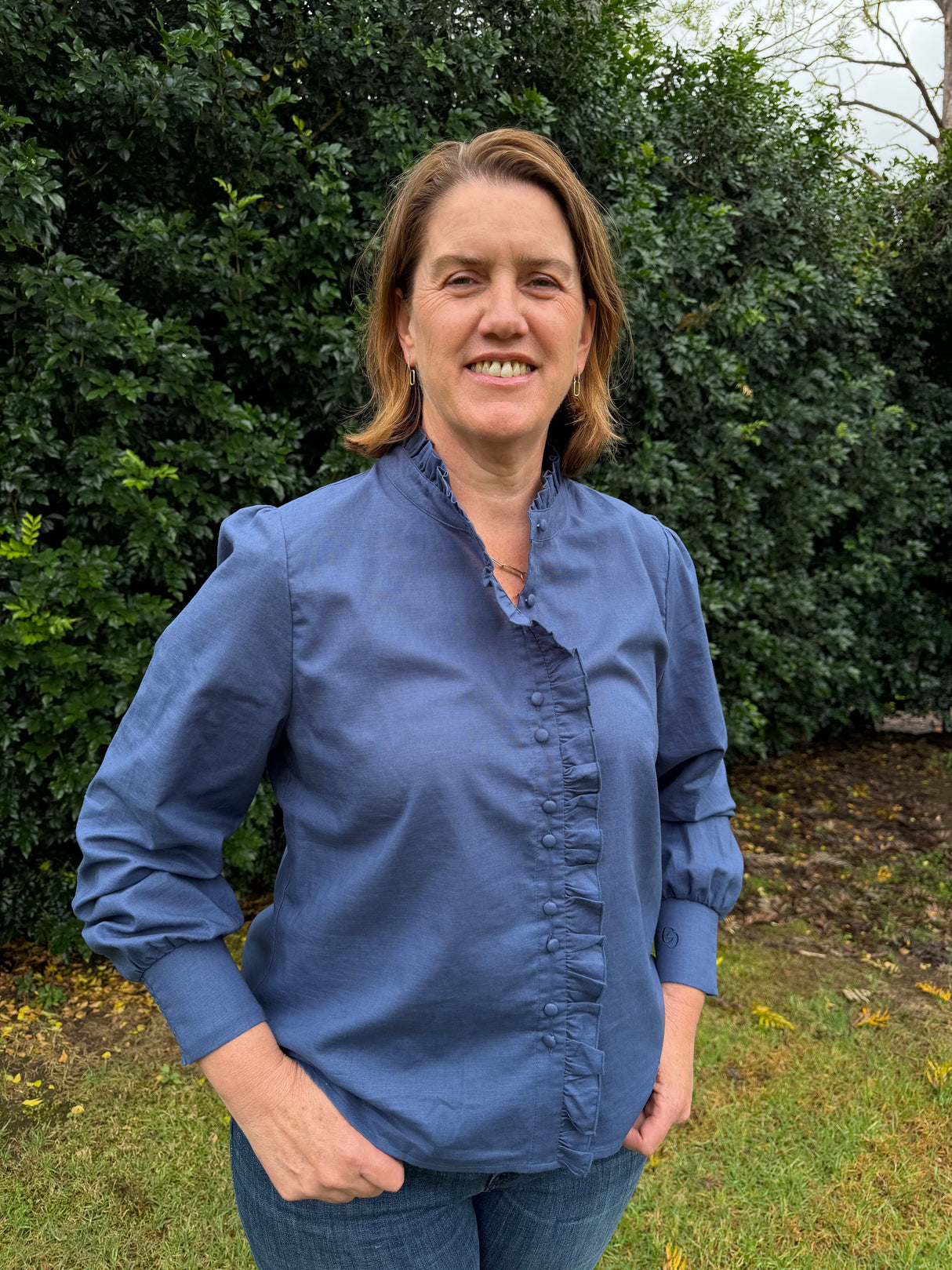 Elise - Navy Blouse