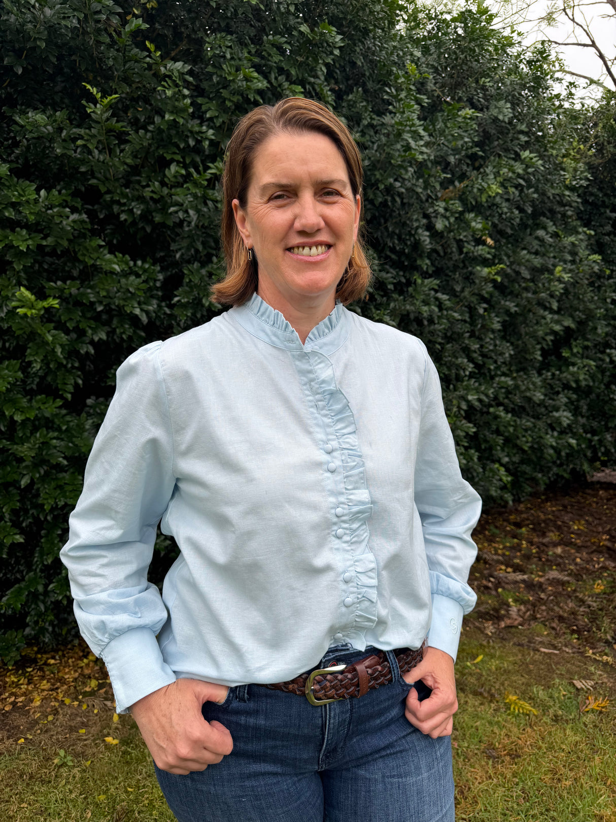 Elise - Light Blue Blouse