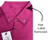 Burgundy - Mens Long Sleeve Cotton Dress Shirt