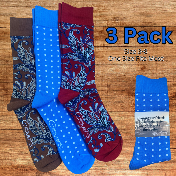3 Pack Cotton Socks