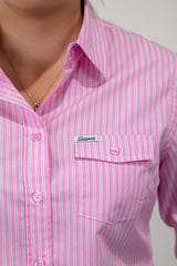Lilly - Collared Long Sleeve Cotton Shirt