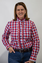 Rebecca - Long Sleeve Collared Shirt WITH Ruffles