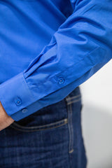 Brad- Mens 1/2 Button Long Sleeve Cotton Shirt