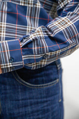 Jake- Mens 1/2 Button Long Sleeve Cotton Shirt