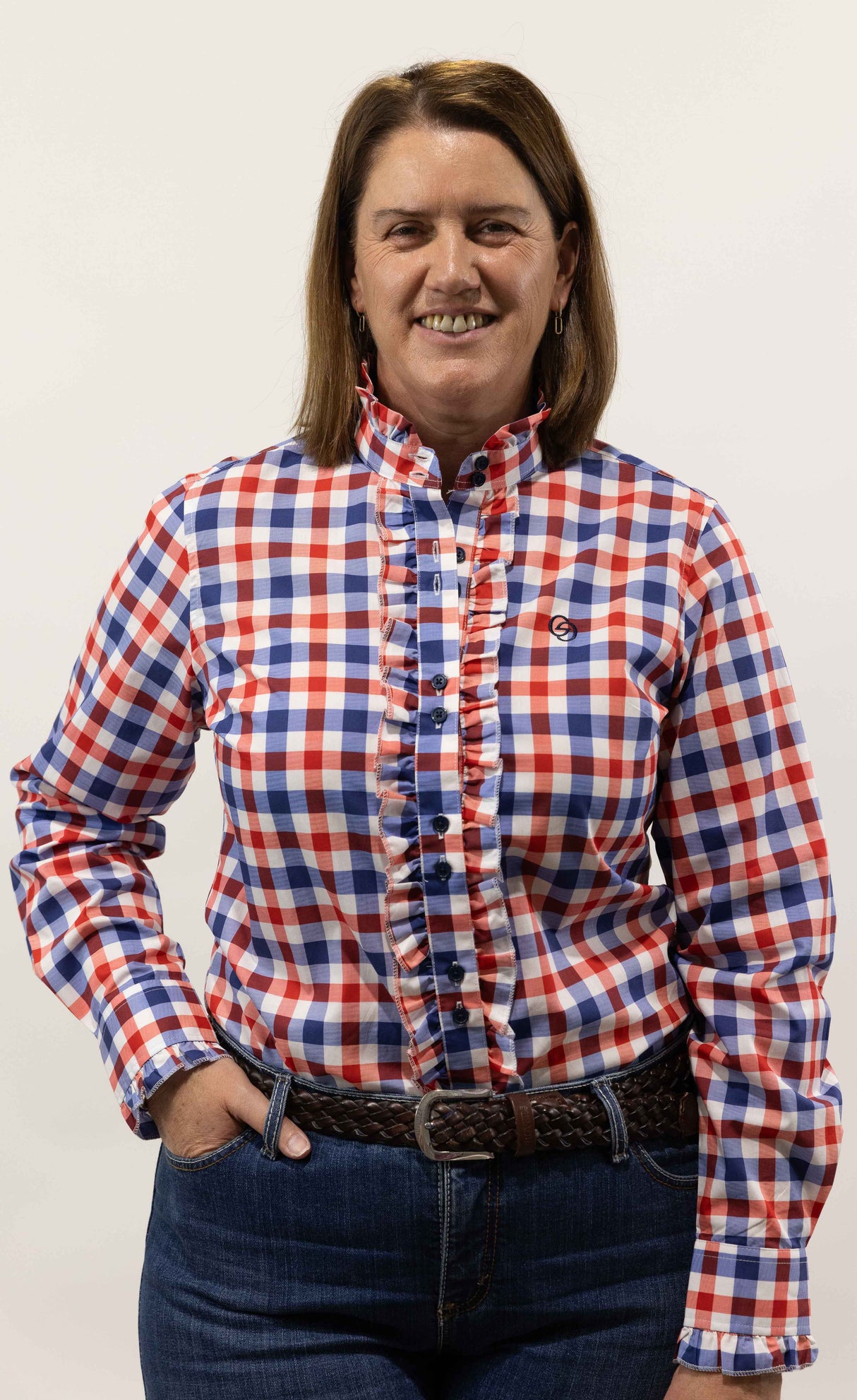 Cadence - Long Sleeve Collared Shirt WITH Ruffles