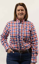 Cadence - Long Sleeve Collared Shirt WITH Ruffles