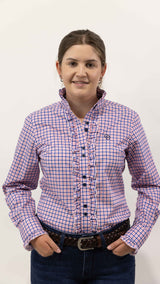 Petrina - Long Sleeve Collared Shirt WITH Ruffles