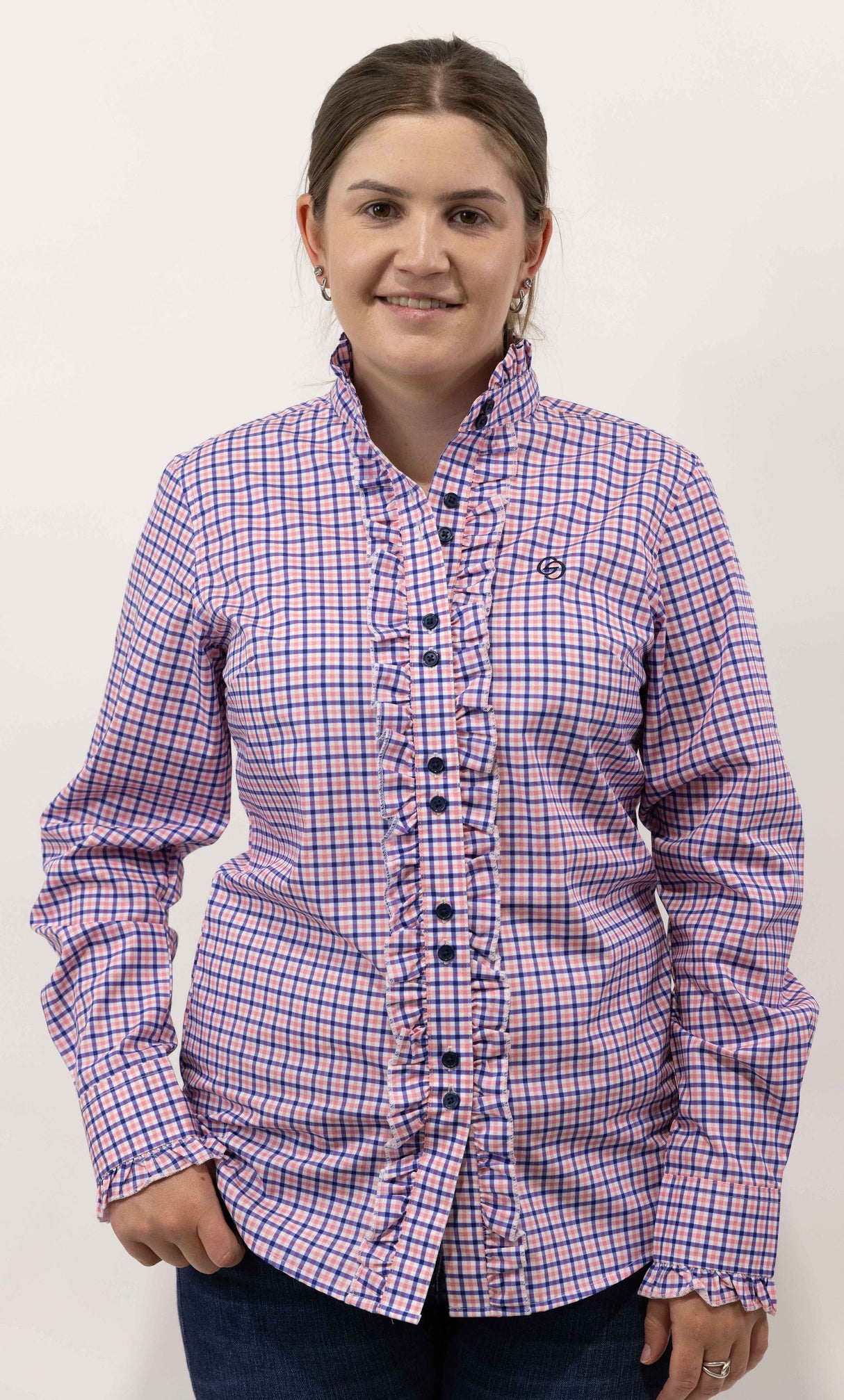 Petrina - Long Sleeve Collared Shirt WITH Ruffles