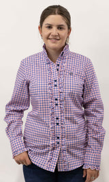 Petrina - Long Sleeve Collared Shirt WITH Ruffles