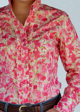 Angie - Long Sleeve Collared Shirt WITH Ruffles