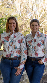 Evelyn - Long Sleeve Collared Shirt WITH Ruffles